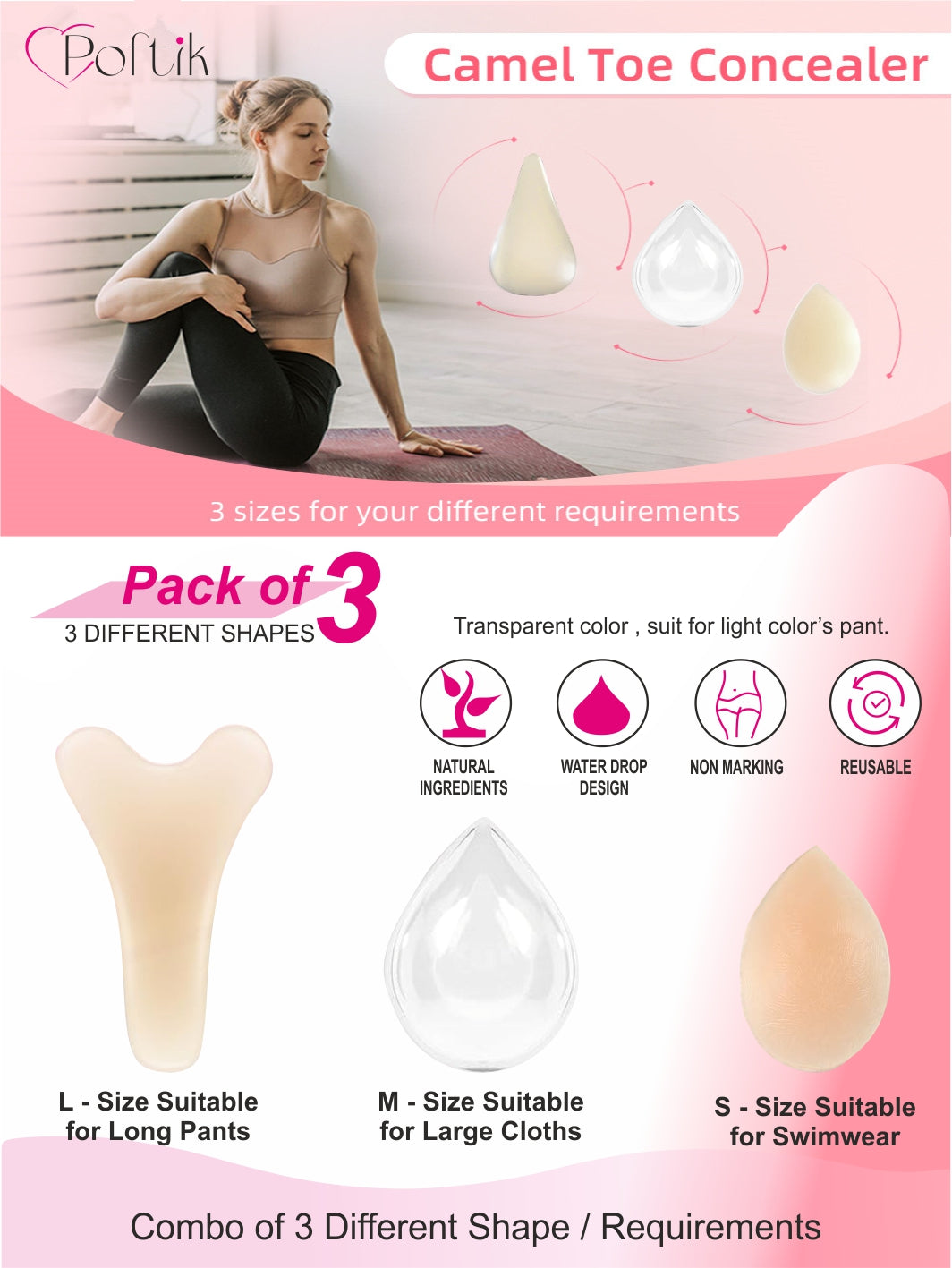 Different Shape Camel Toe Concealer Online in India