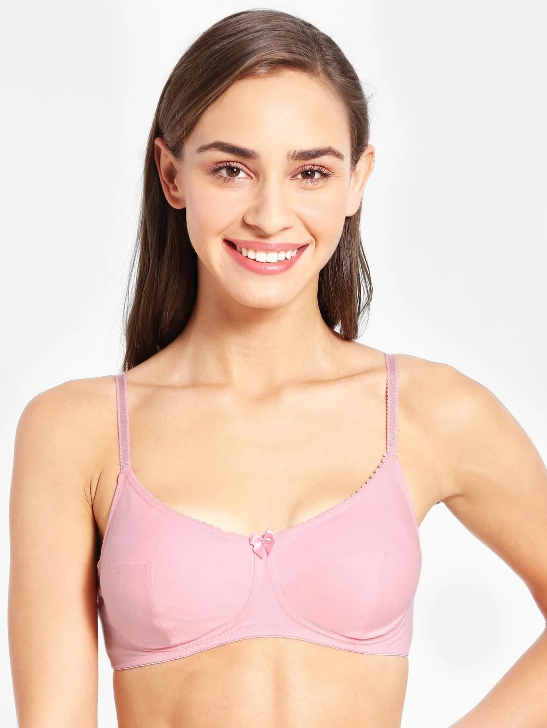jockey candy pink slim fit bra 1615