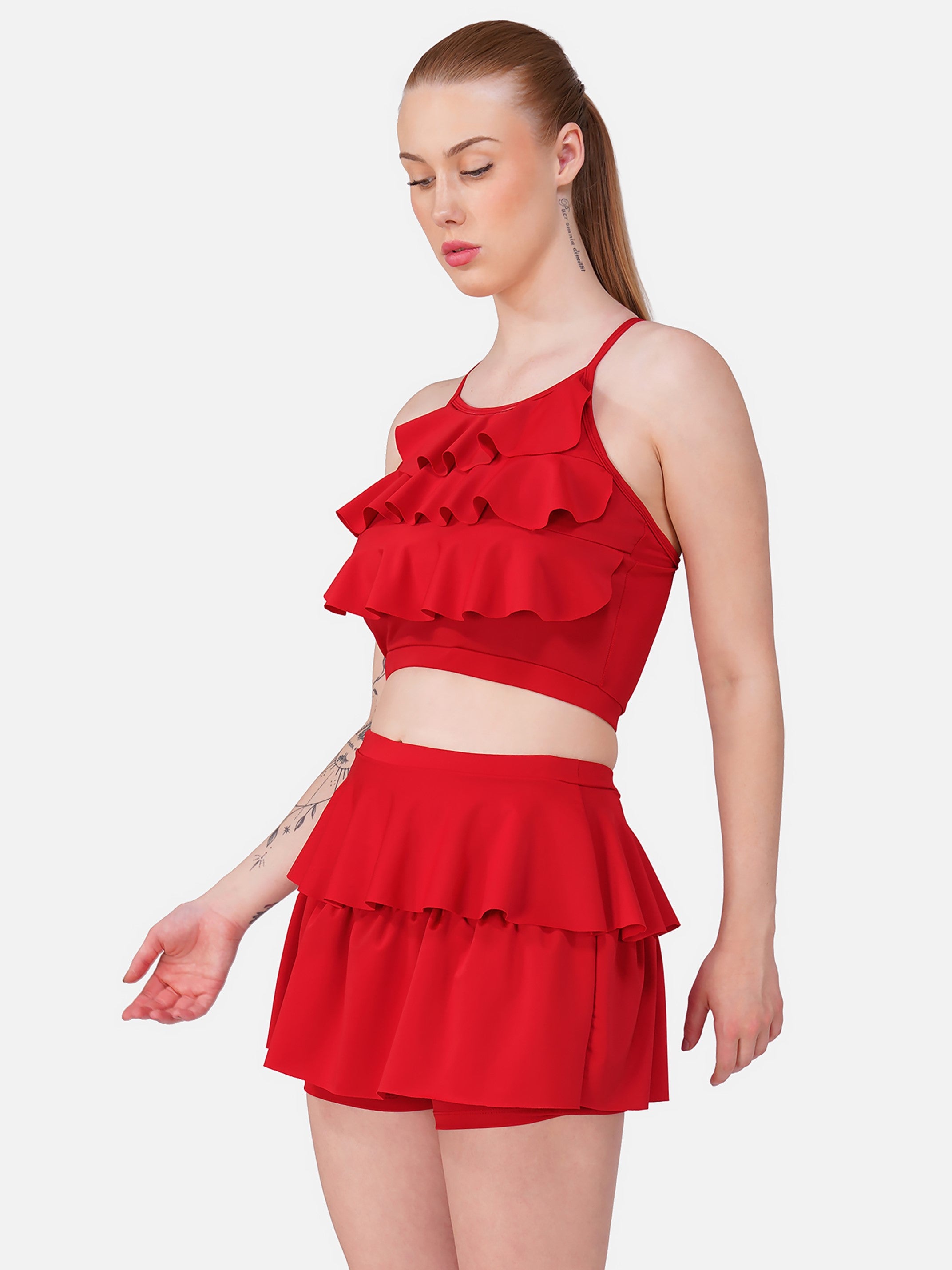 Ruffle Skirtini Swimsuit