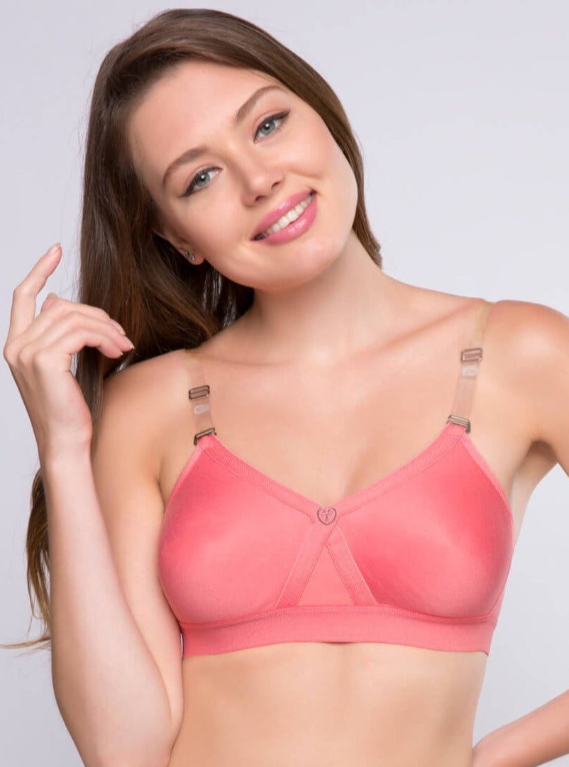 Trylo Alpa Stp Women Non Wired Soft Full Coverage Cup Bra, 4X4 Back Hook