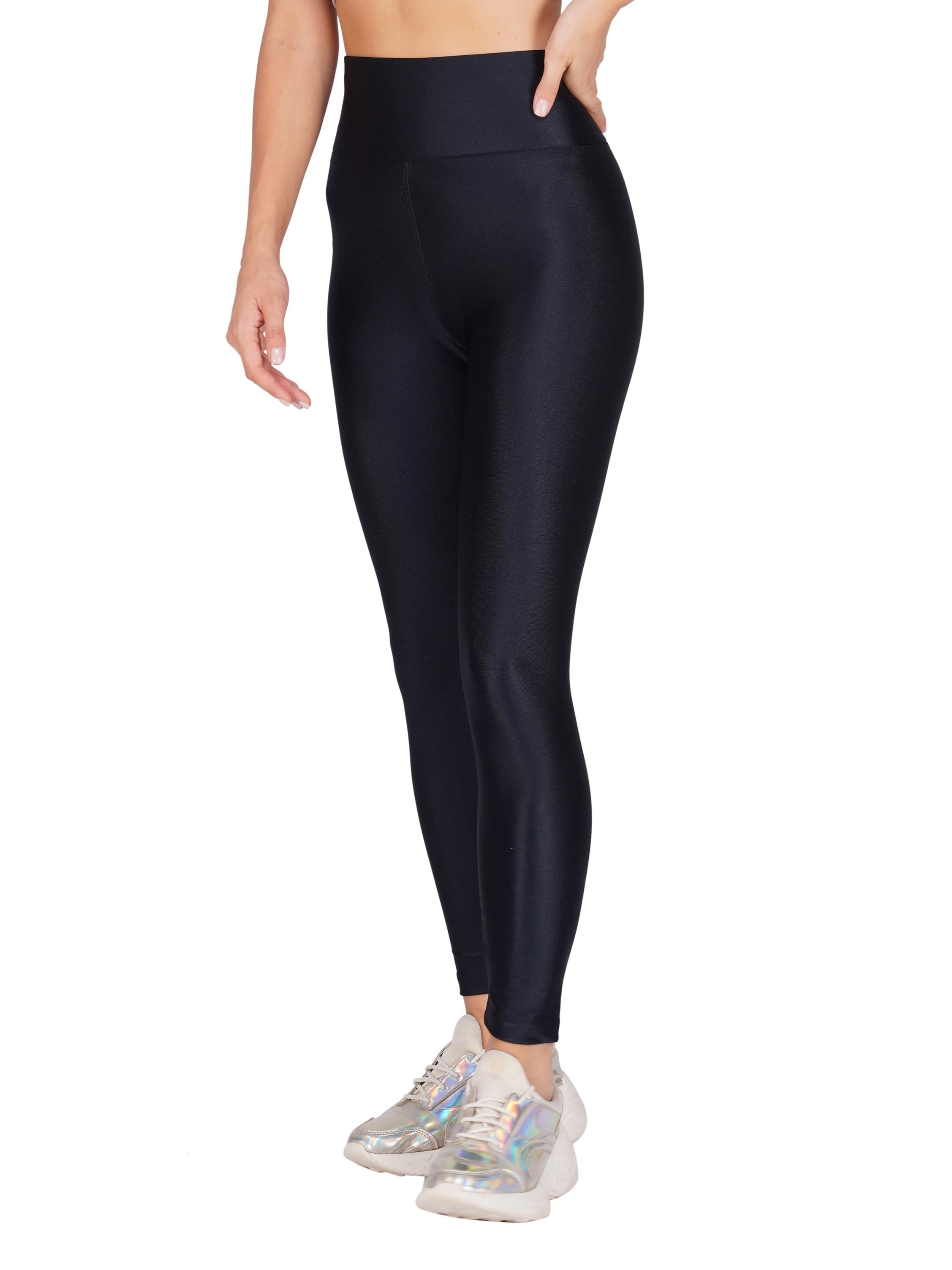 Shiny Black Workout Leggings Buy Poftik Glossy Legging Online