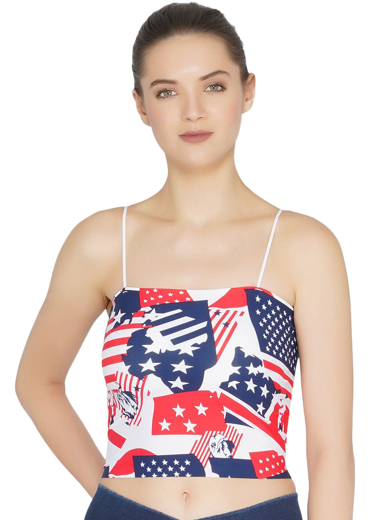 american flag print bra