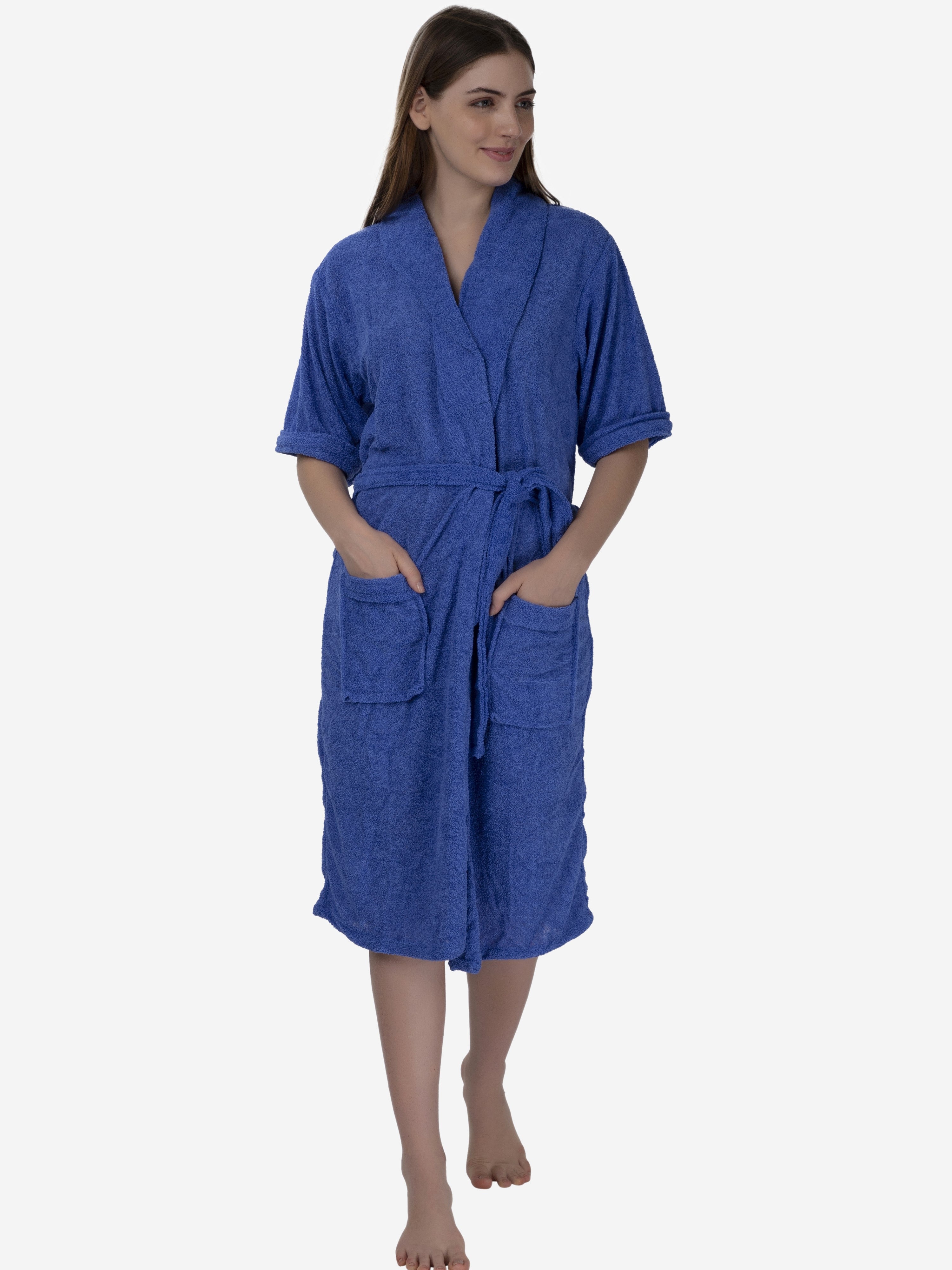 Bath Robe Set Shop Blue Bath Robe, Towel, Bath Slliper Set Poftik