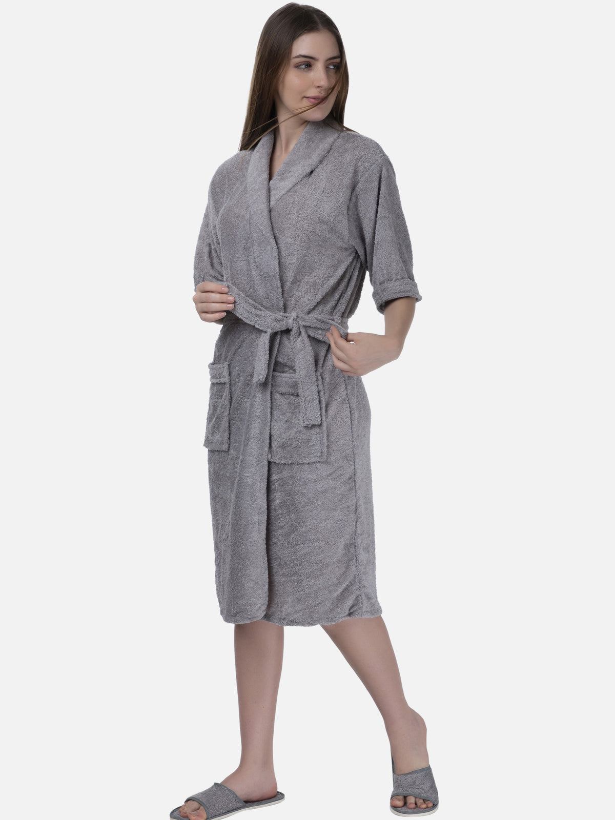 Grey Heat Robe Gray Bath Robe - Buy Gray Women Bath Robe Set Online – Poftik