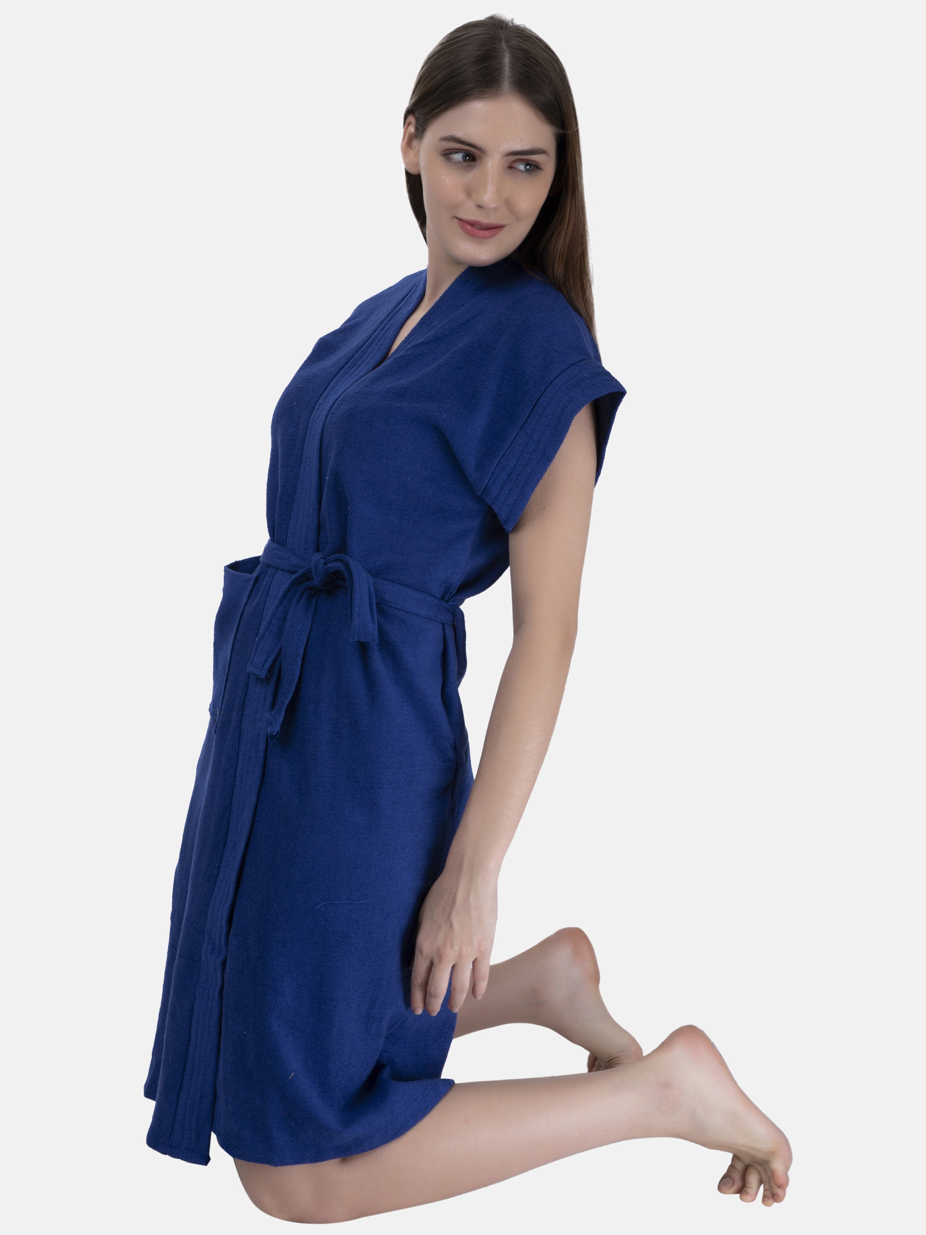 Buy Bathrobe With Half Sleeves Cotton Bathrobe For Women Online Poftik