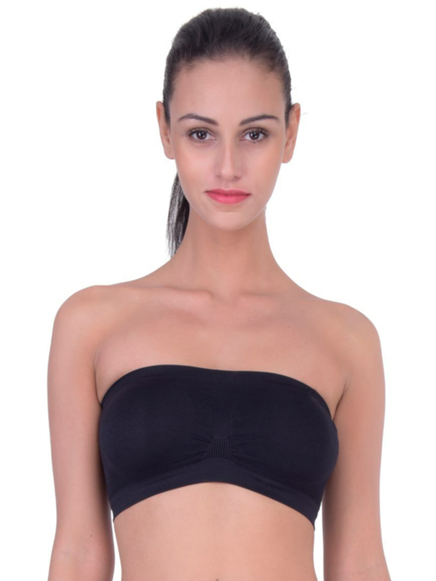 black strapless bra