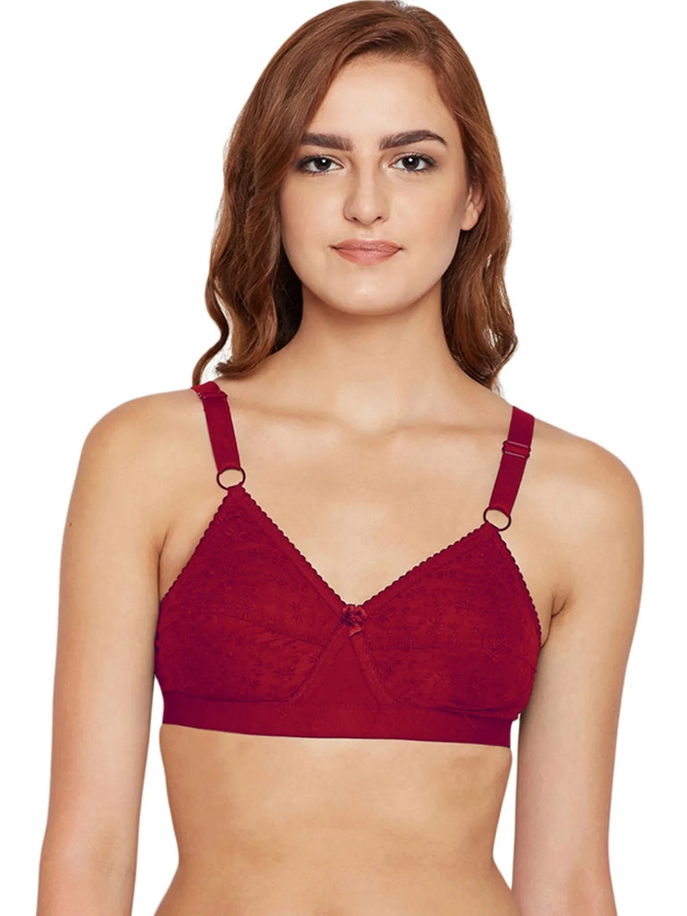 cotton bra bodycare red