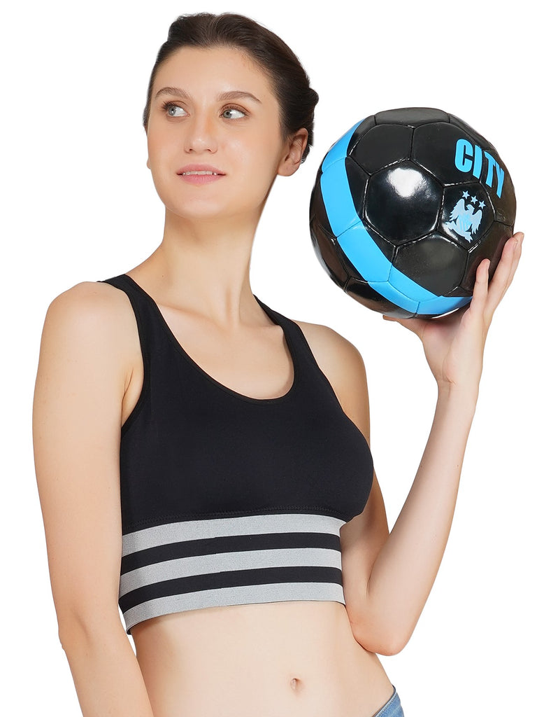 Poftik Women's Cotton Non-Wired Sports Bra Pad Insert.