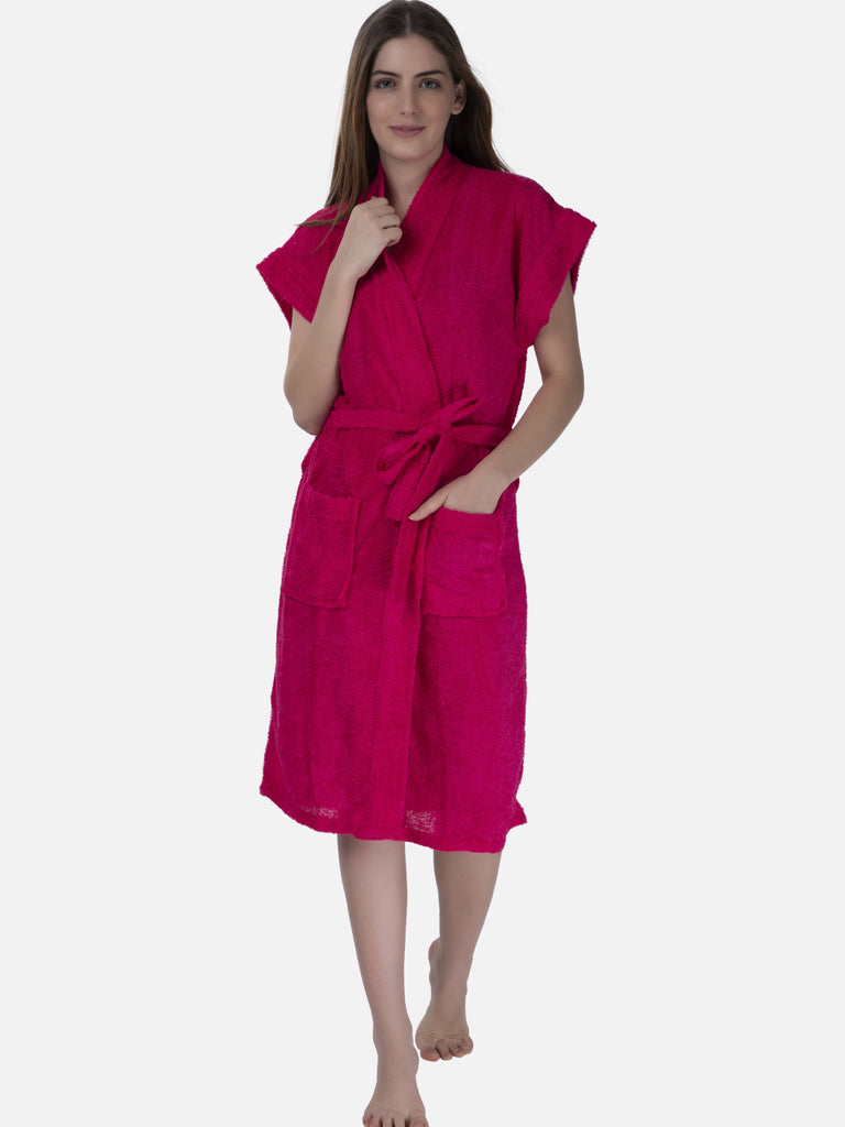 Dark Pink Bath Robe Set