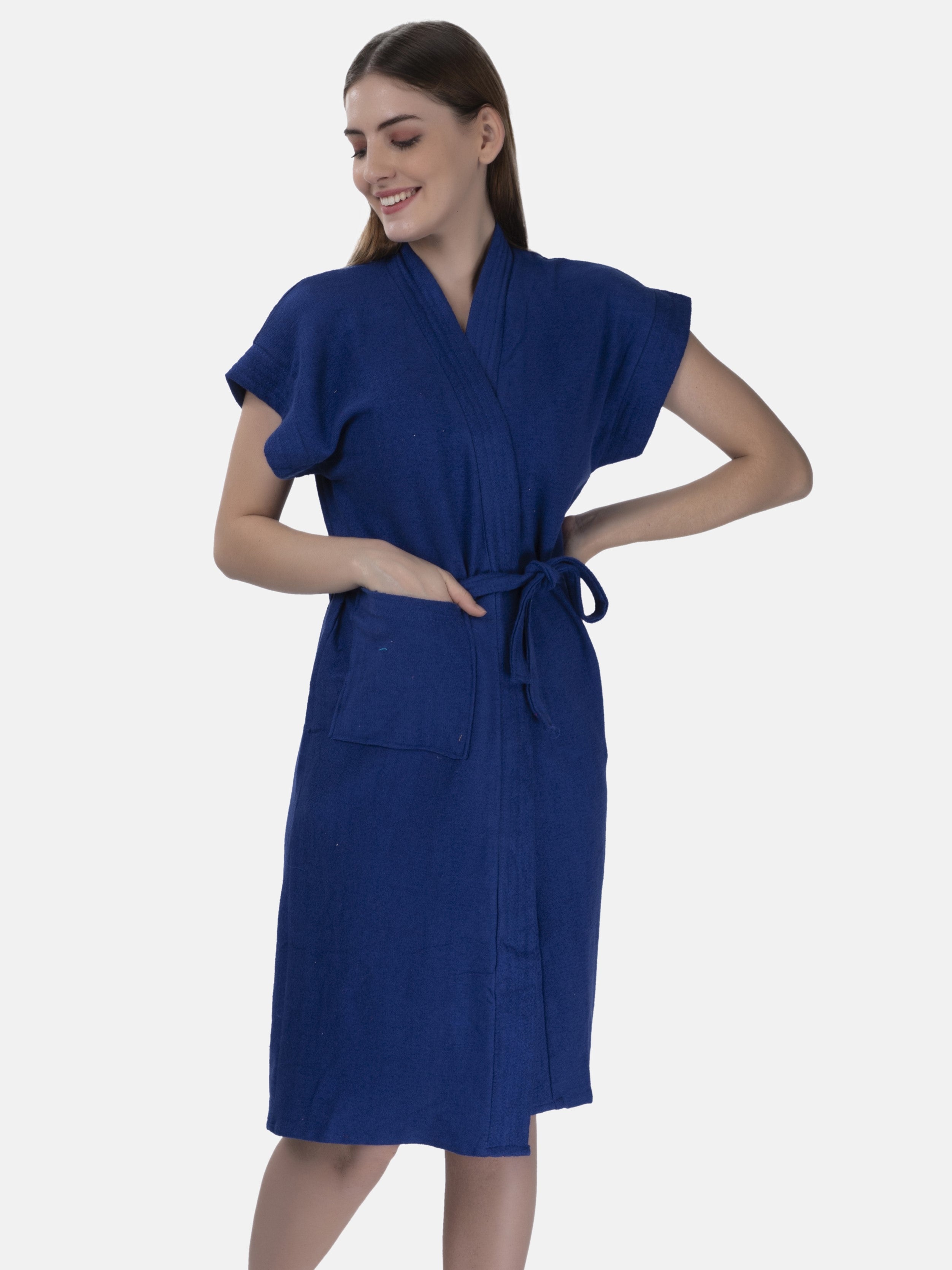 Buy Bathrobe With Half Sleeves Cotton Bathrobe For Women Online Poftik