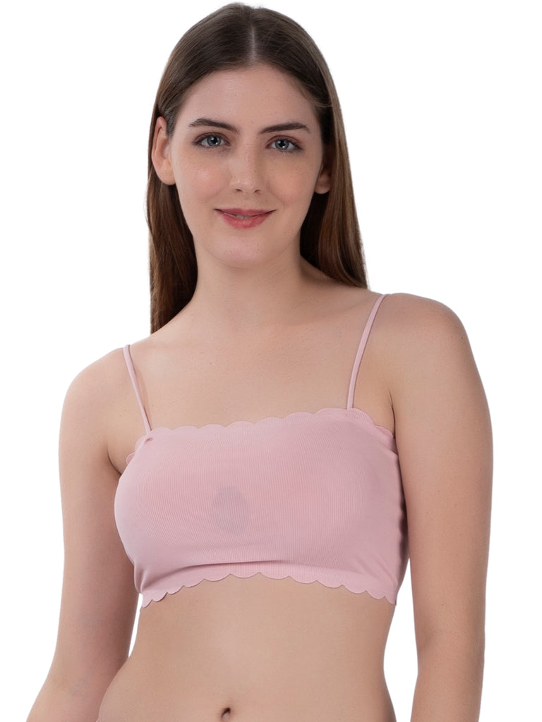 pink padded sports bra