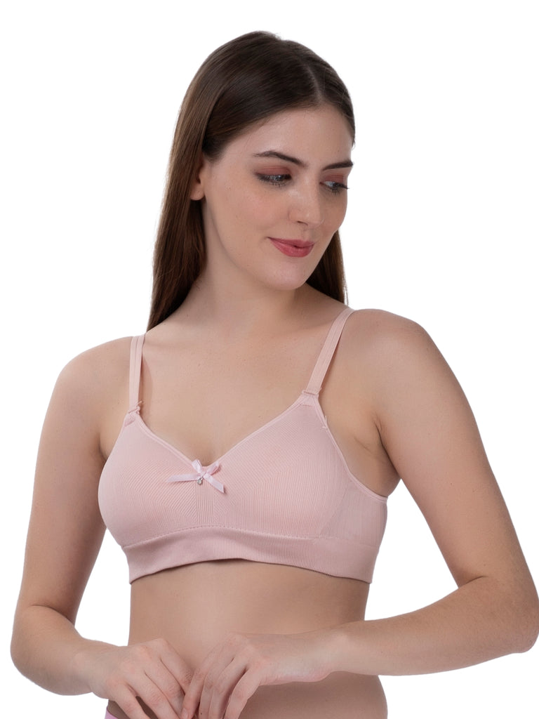 pink soft bra