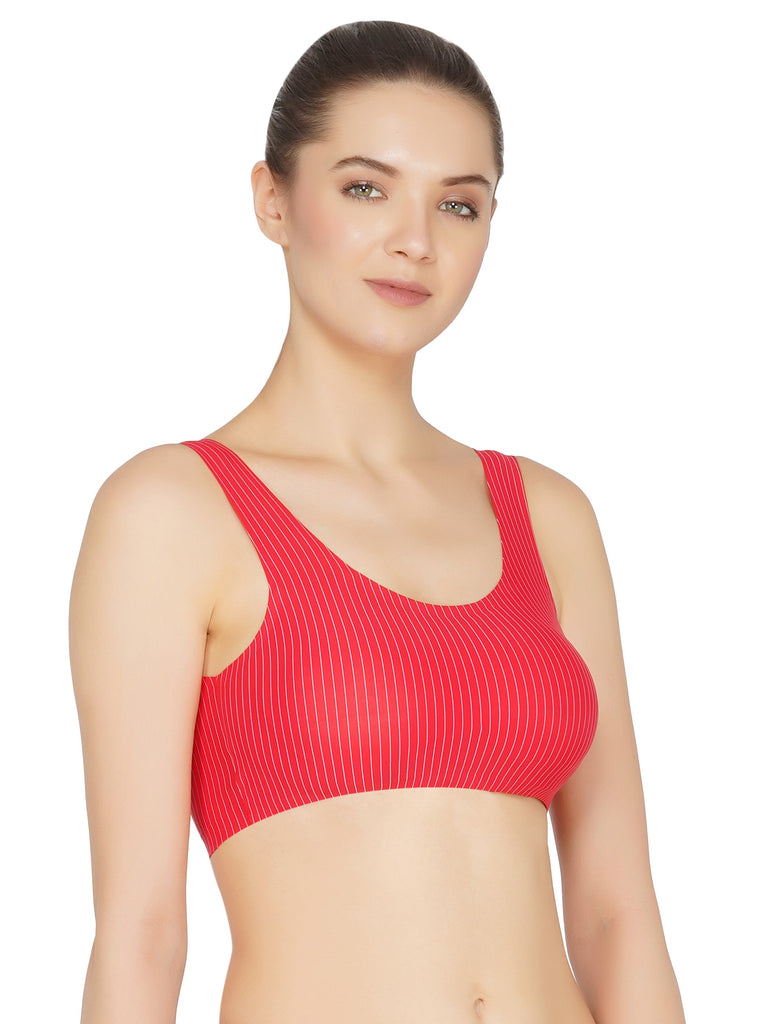red non wired padded bra