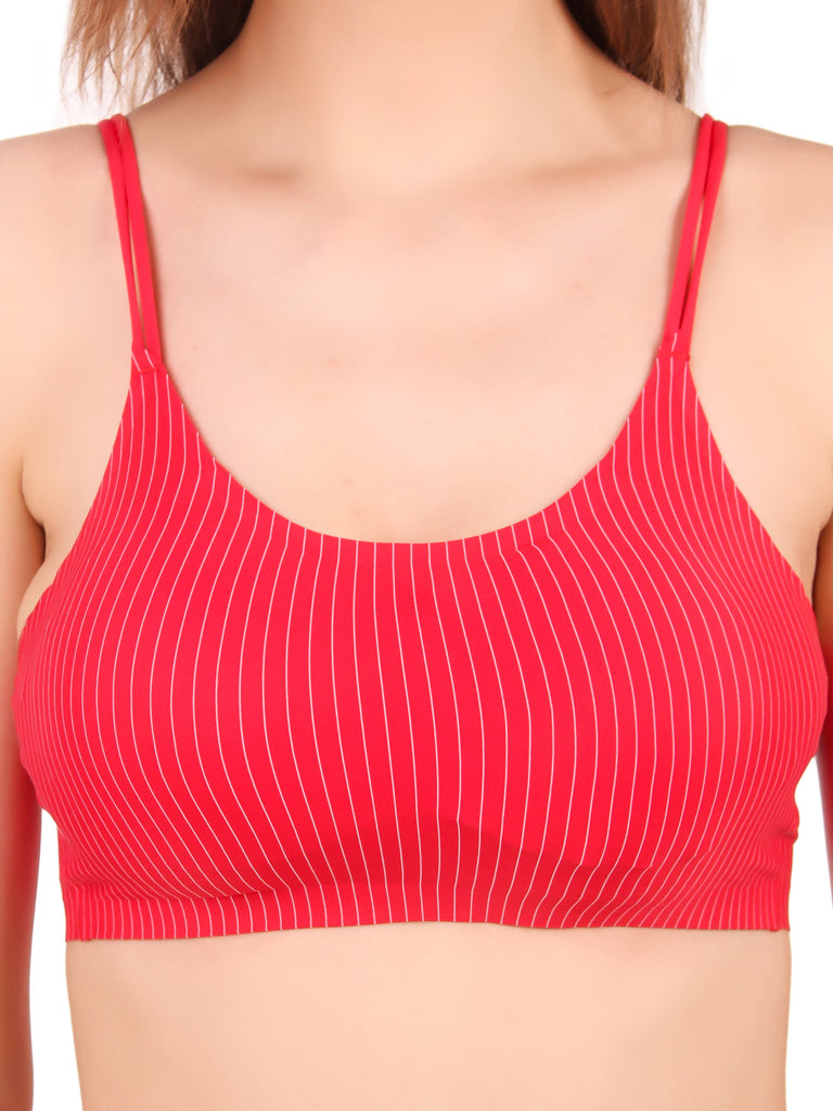 red padded bra