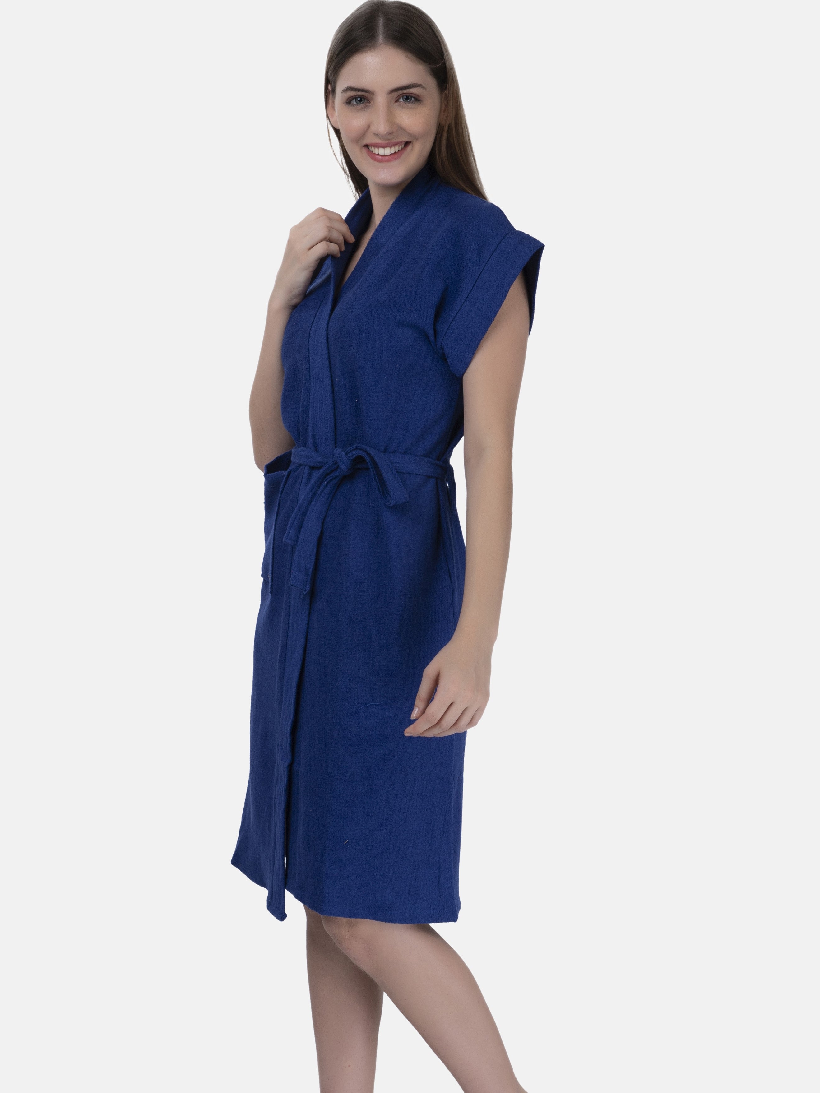 Buy Bathrobe With Half Sleeves Cotton Bathrobe For Women Online Poftik