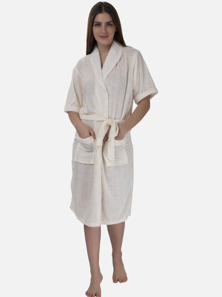 white bathrobes for women