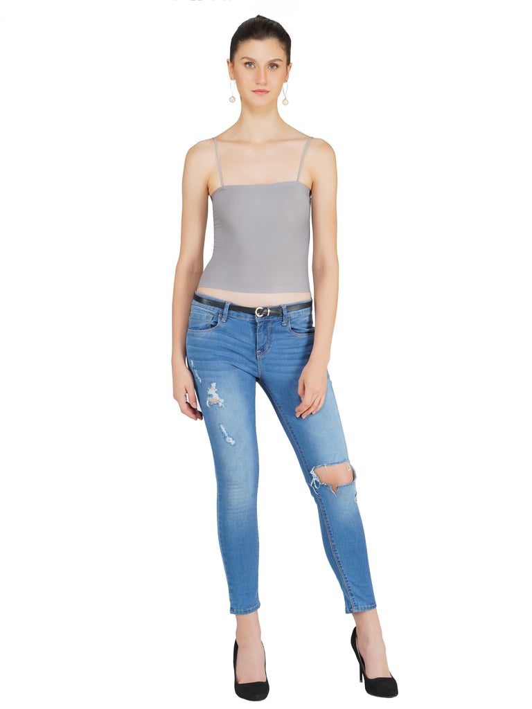 Poftik Non-Wired Padded Full Coverage Long Line Seamless Long Bralette Bra